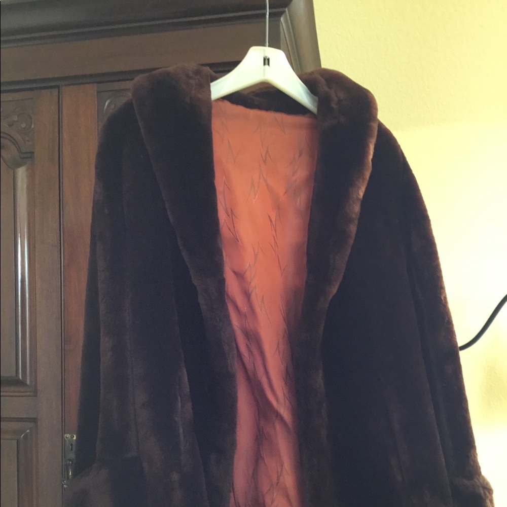 Vintage 1950’s Mouton (lamb) swing coat.